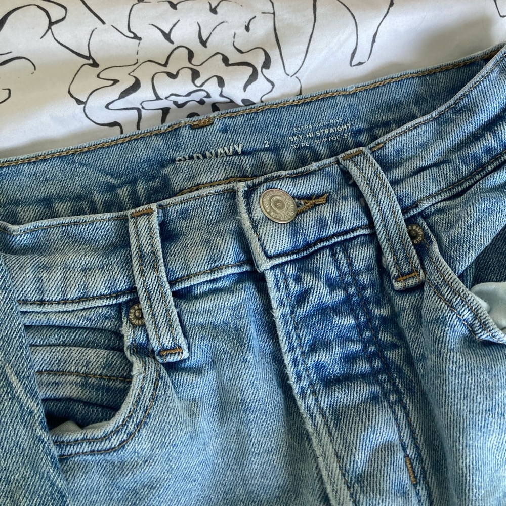 Old navy Sky high straight leg jeans